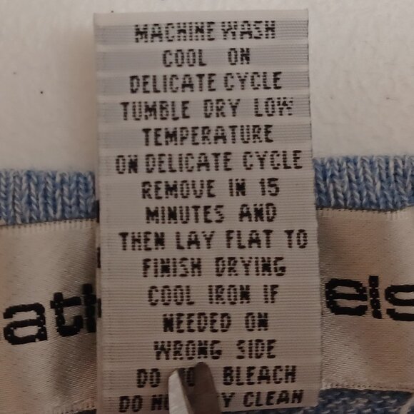 Women's Cathy Daniels Blue Floral Design Blouse Size X-Large - Picture 4 of 6